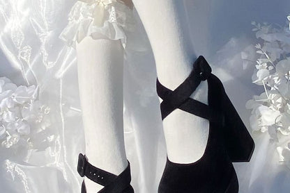 Sandals Platform Up Lace Heel Block