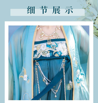 Traditional Chinese Floral Embroidery Costume Set