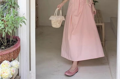 Maxi Strap Detail Sundress Spaghetti Plain Flower