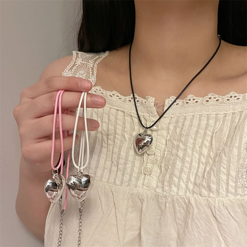 Necklace Cord Pendant Heart