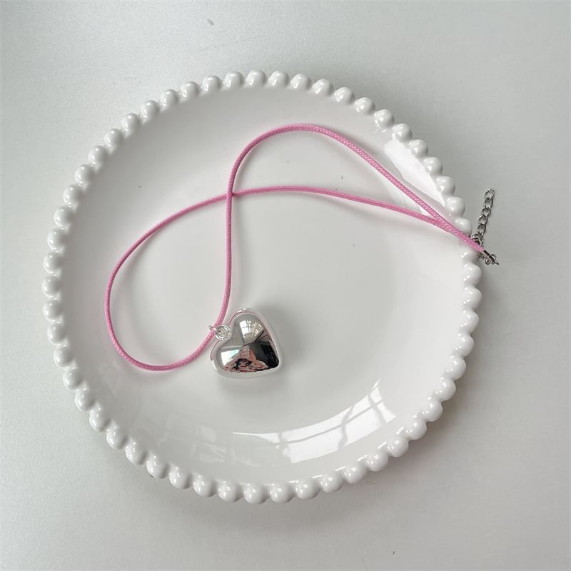 Necklace Cord Pendant Heart