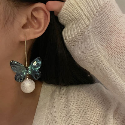 Earring Hook Drop Bead Butterfly