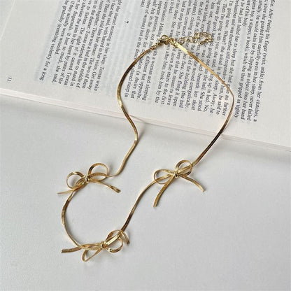 Chain Necklace Bow Snake