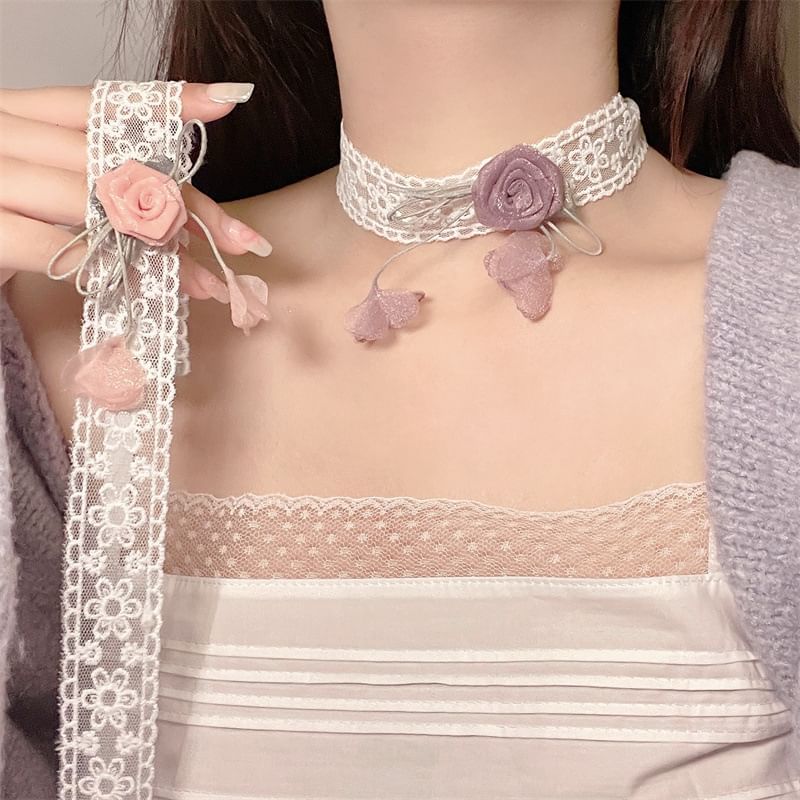 Lace Floral Choker