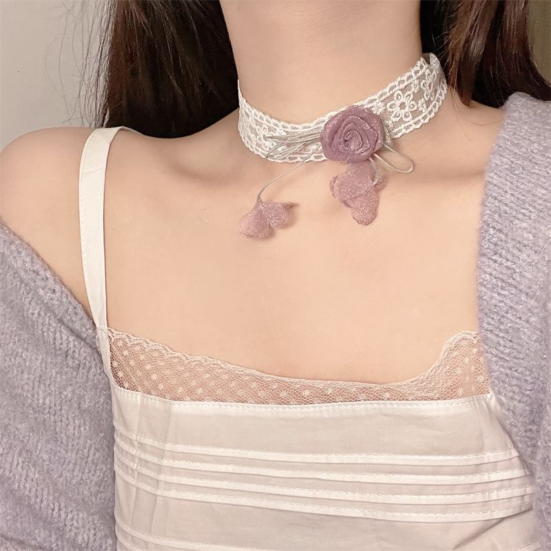 Lace Floral Choker