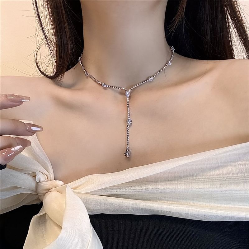 Lariat Rhinestone Necklace