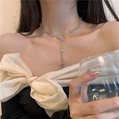 Lariat Rhinestone Necklace