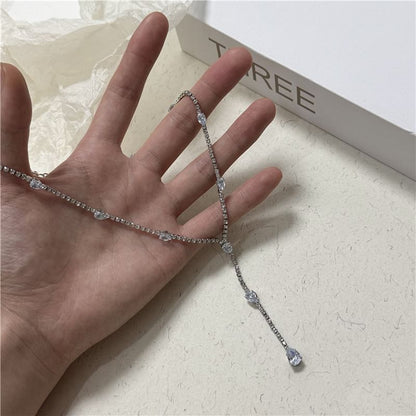 Lariat Rhinestone Necklace