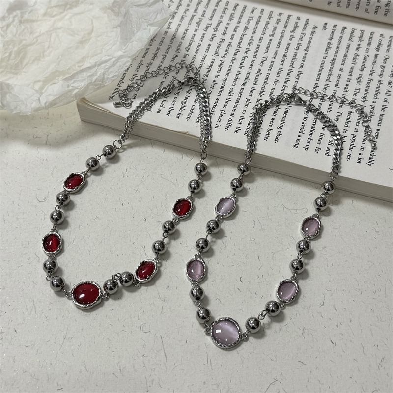 Necklace Gemstone Beaded
