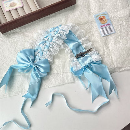 Fluffy Headband / Ear Hair Cat Bow Clip Lace