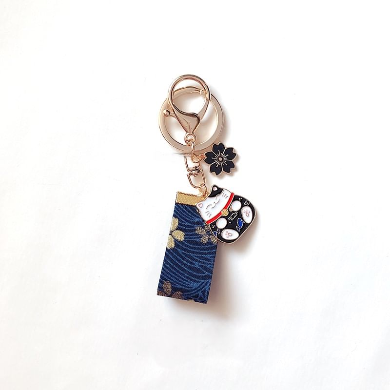 Japanese Lucky-Cat Key Ring / Bag Charm