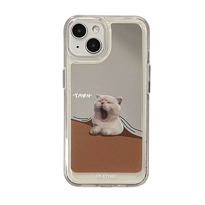 Coque de téléphone miroir à motif animalier