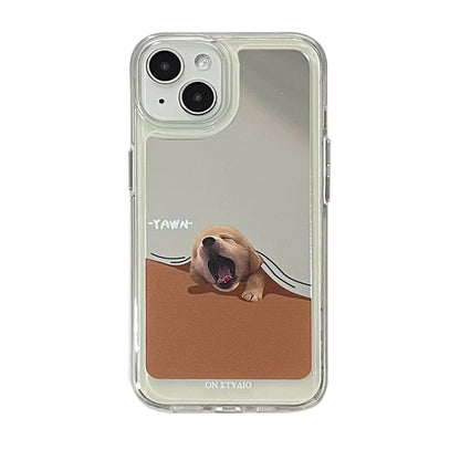 Coque de téléphone miroir à motif animalier