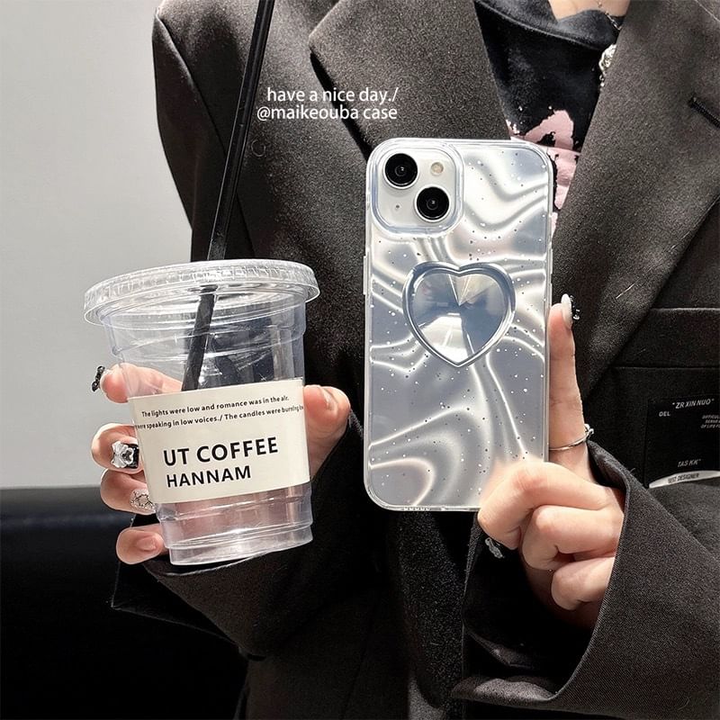 Heart Case Phone Holographic