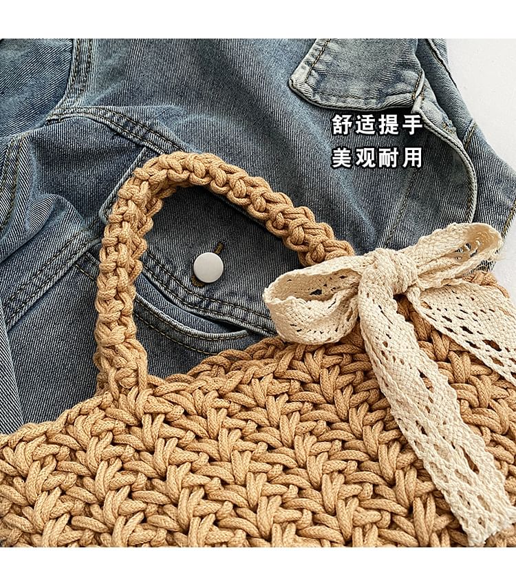 Woven Bag Tote Bow