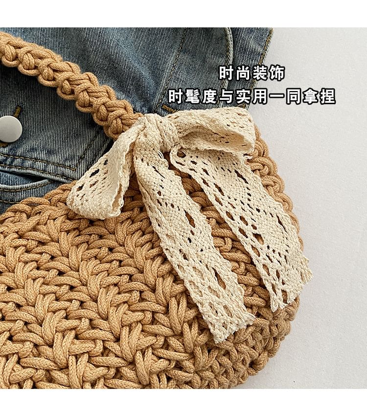 Woven Bag Tote Bow