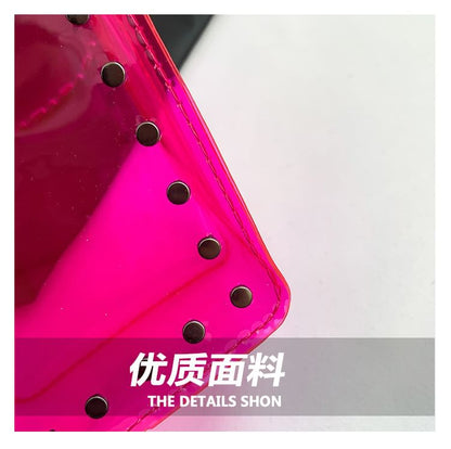 Studded Crossbody Crisscross Chained PVC Bag