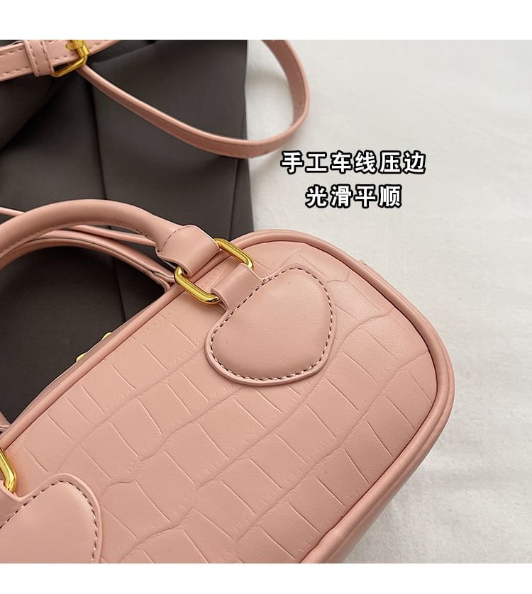 Crossbody Handle Bag Croc Top Grain