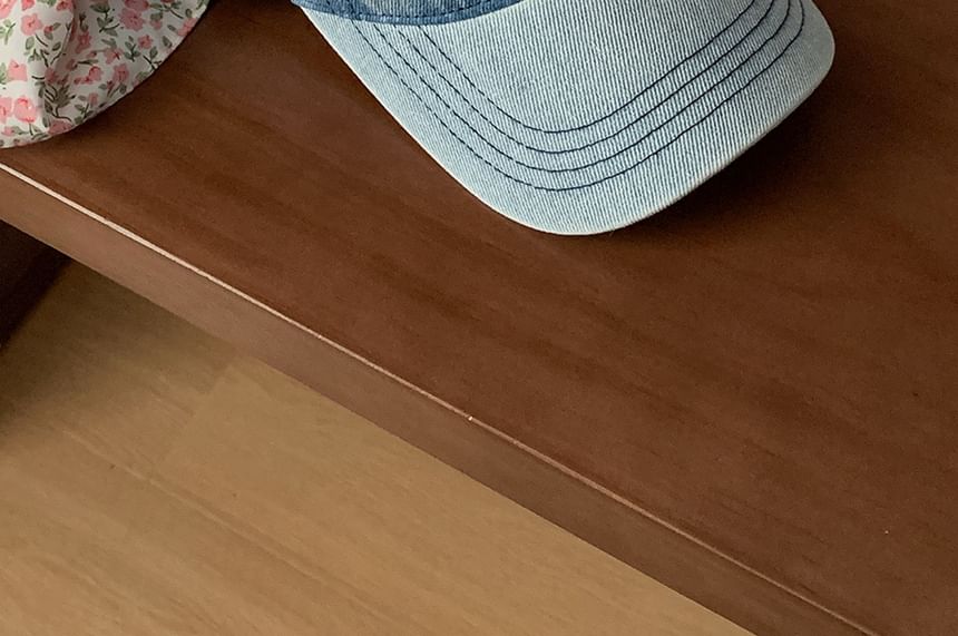 Washed Embroidered Cap Baseball Bow Denim