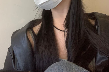 Brim Denim Embroidered Cap Wide Washed Bow