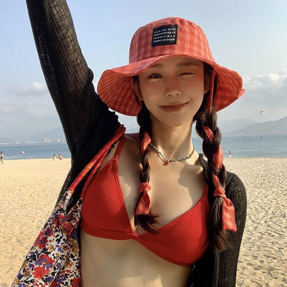 Gingham Bucket Hat Applique