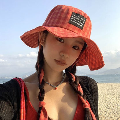 Gingham Bucket Hat Applique