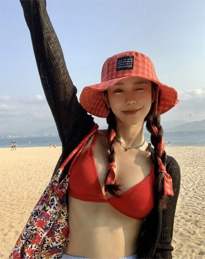 Gingham Bucket Hat Applique