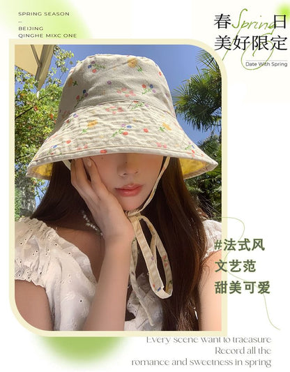 Floral Print Bucket Hat