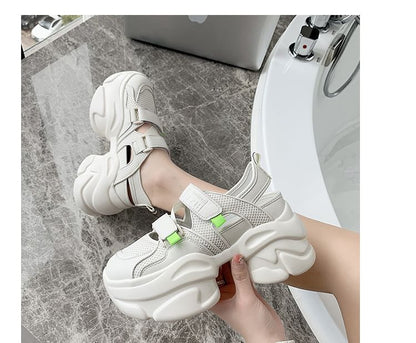 Panel Sneakers Platform Cutout