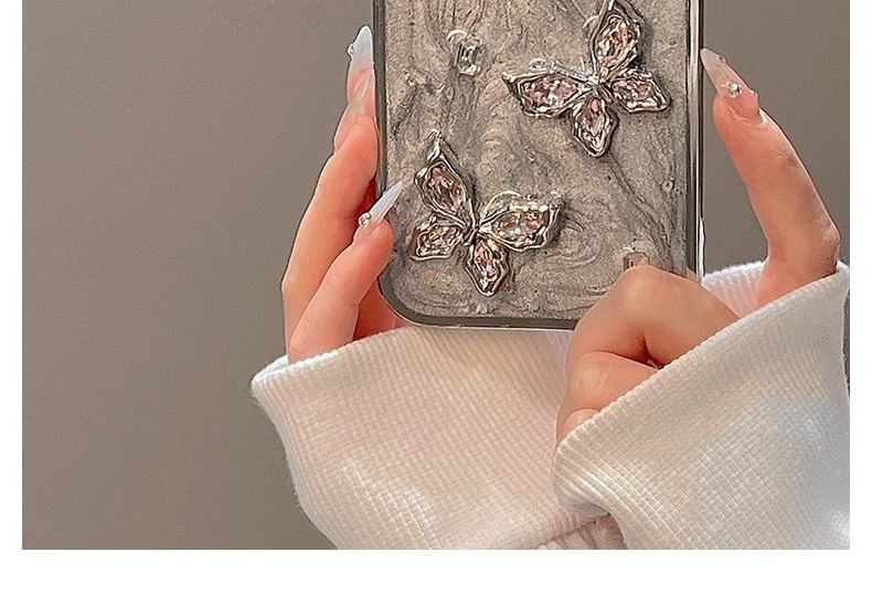 Butterfly Case Rhinestone Phone