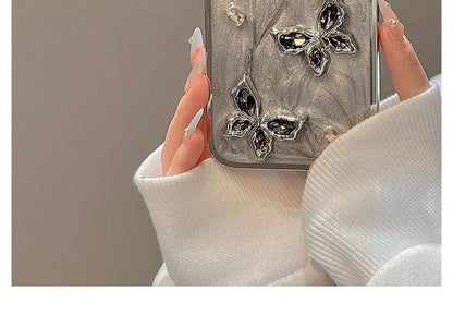 Butterfly Case Rhinestone Phone