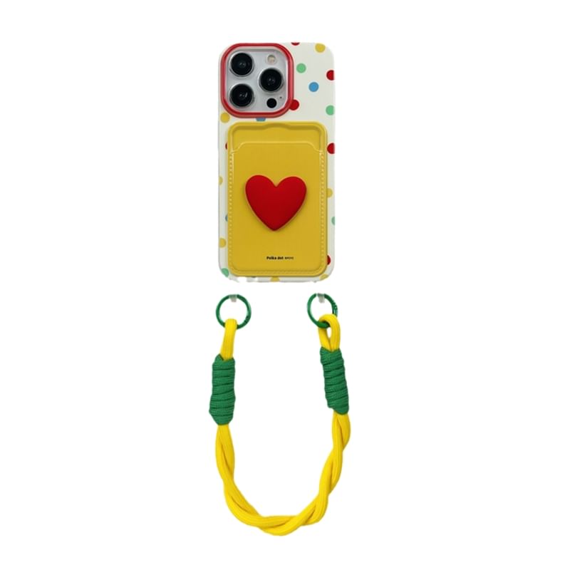 Case Lanyard / Phone Card Set Heart Strap Holder