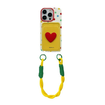 Heart Card Holder Phone Case / Strap / Lanyard / Set