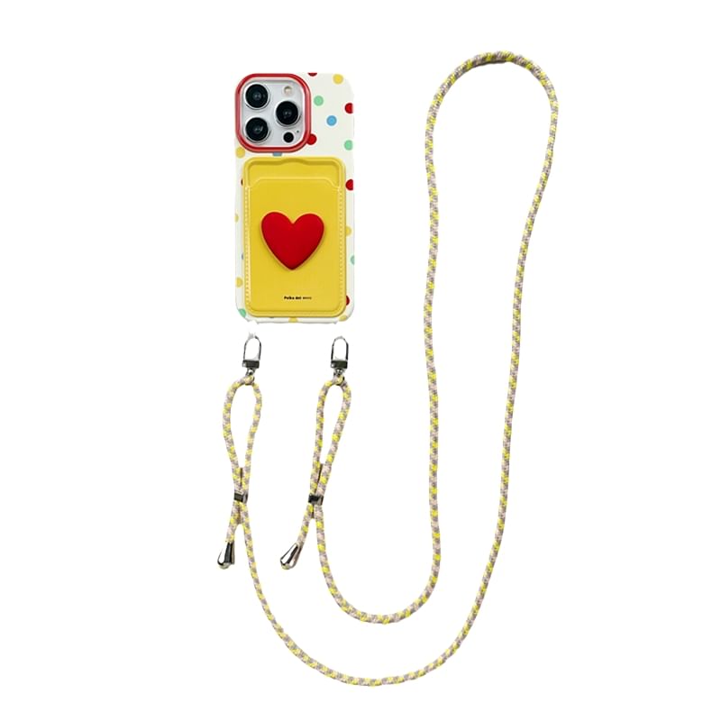 Heart Card Holder Phone Case / Strap / Lanyard / Set