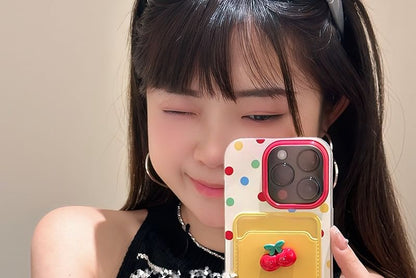Strap Set Holder Case Phone Cherry Card /