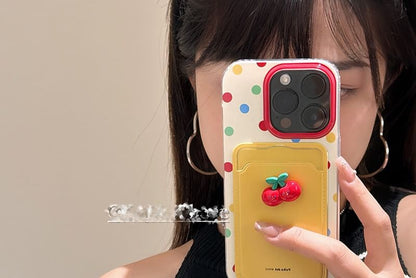 Strap Set Holder Case Phone Cherry Card /