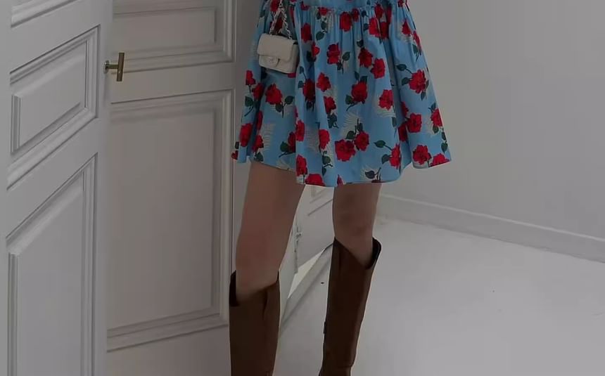 Mini Sleeveless Floral Sundress