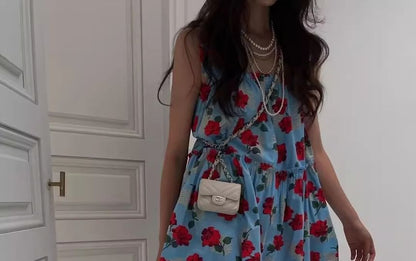 Mini Sleeveless Floral Sundress