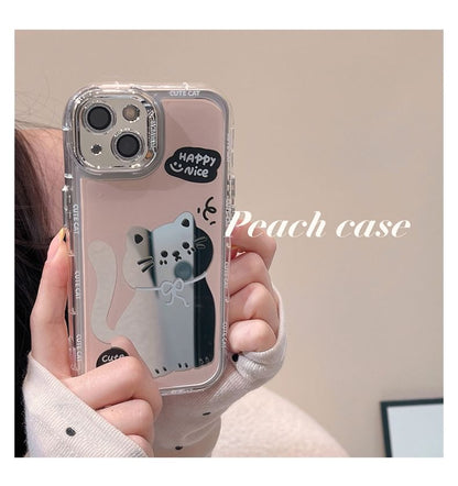Cat Mirrored Phone Case