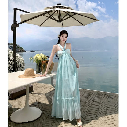 Robe d'été longue à motifs licou