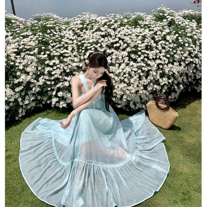 Robe d'été longue à motifs licou