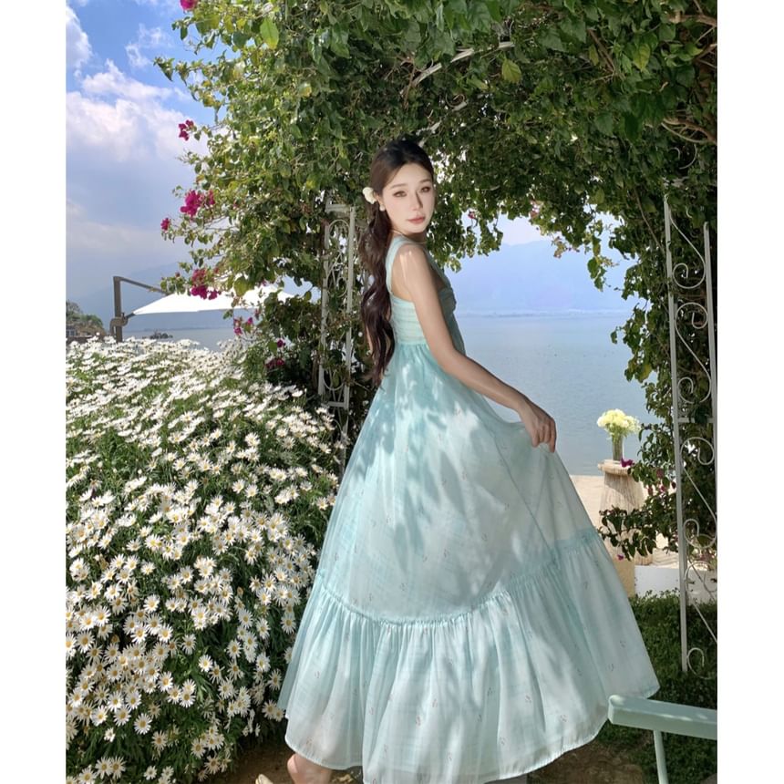 Robe d'été longue à motifs licou