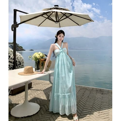 Robe d'été longue à motifs licou