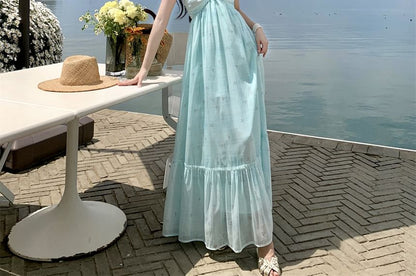 Robe d'été longue à motifs licou