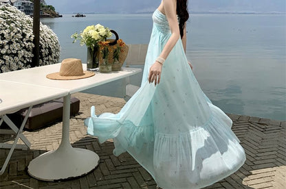 Robe d'été longue à motifs licou