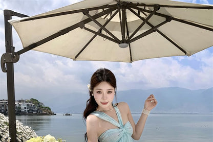 Robe d'été longue à motifs licou