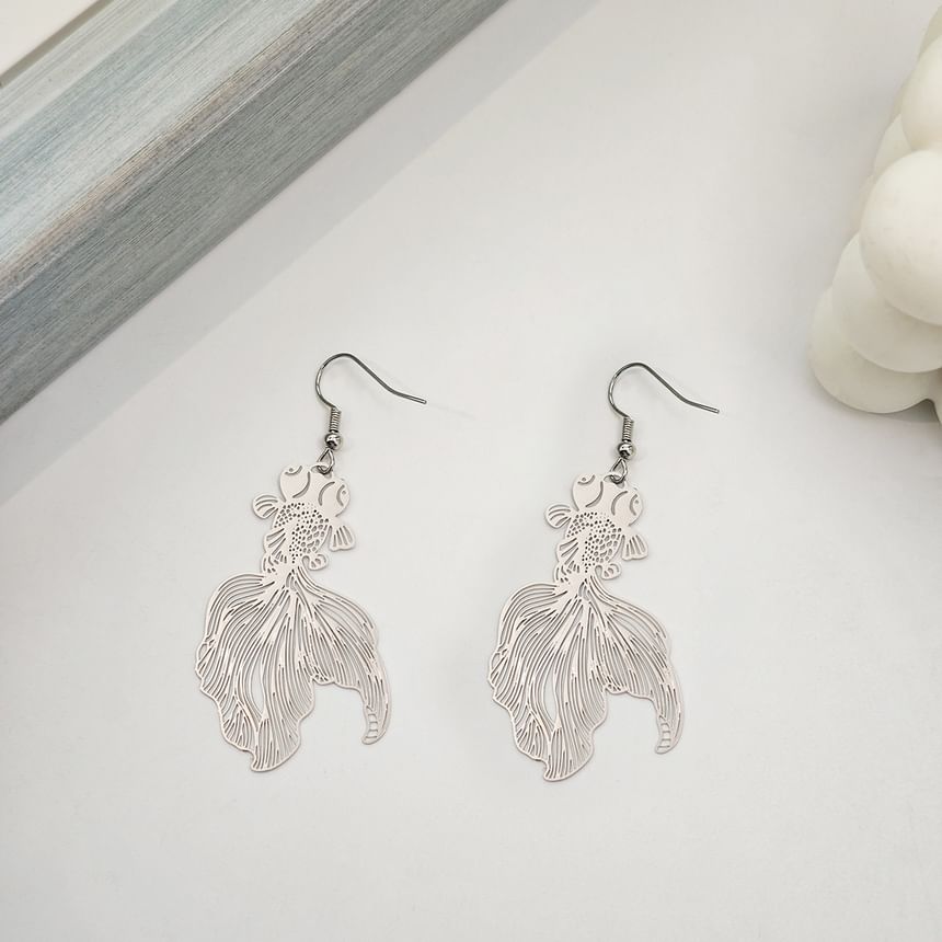 Goldfish Drop Hook Earring