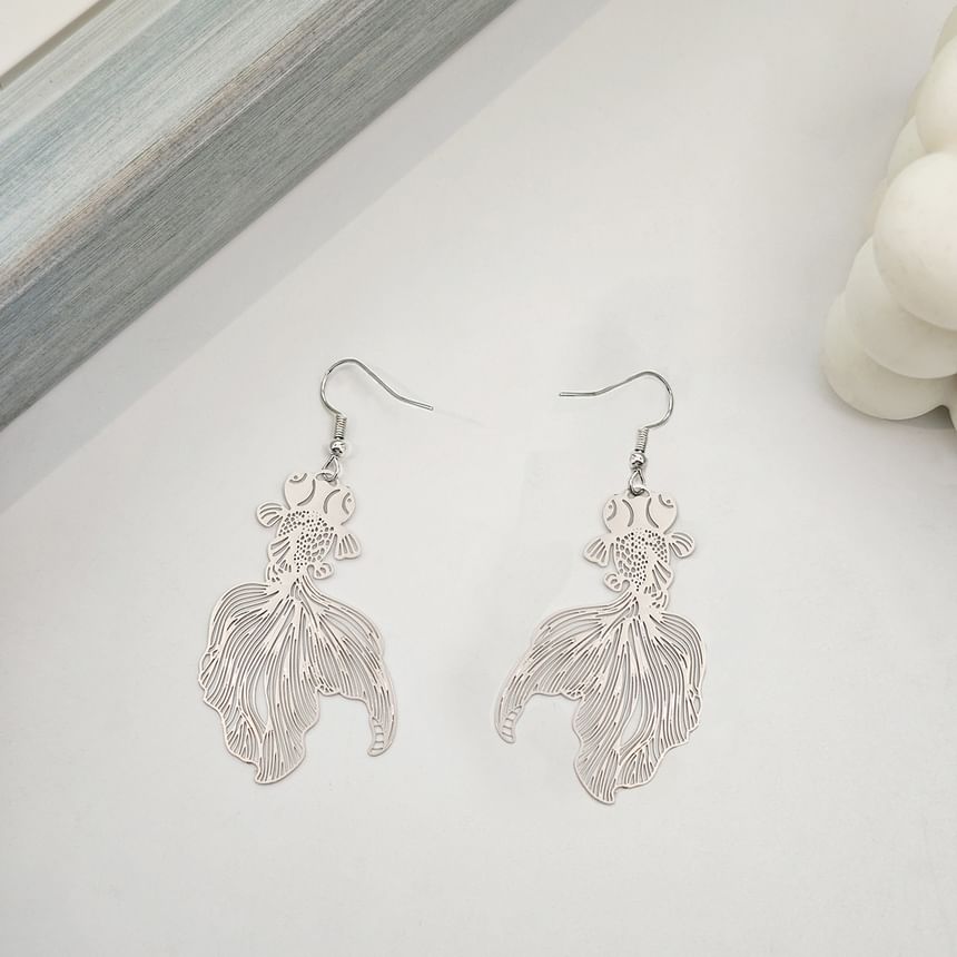 Goldfish Drop Hook Earring