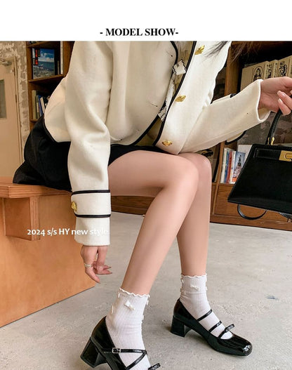 Chunky Jane Bow Pumps Strappy Heel Mary