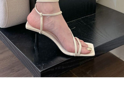 Ankle Heel High Strap Sandals